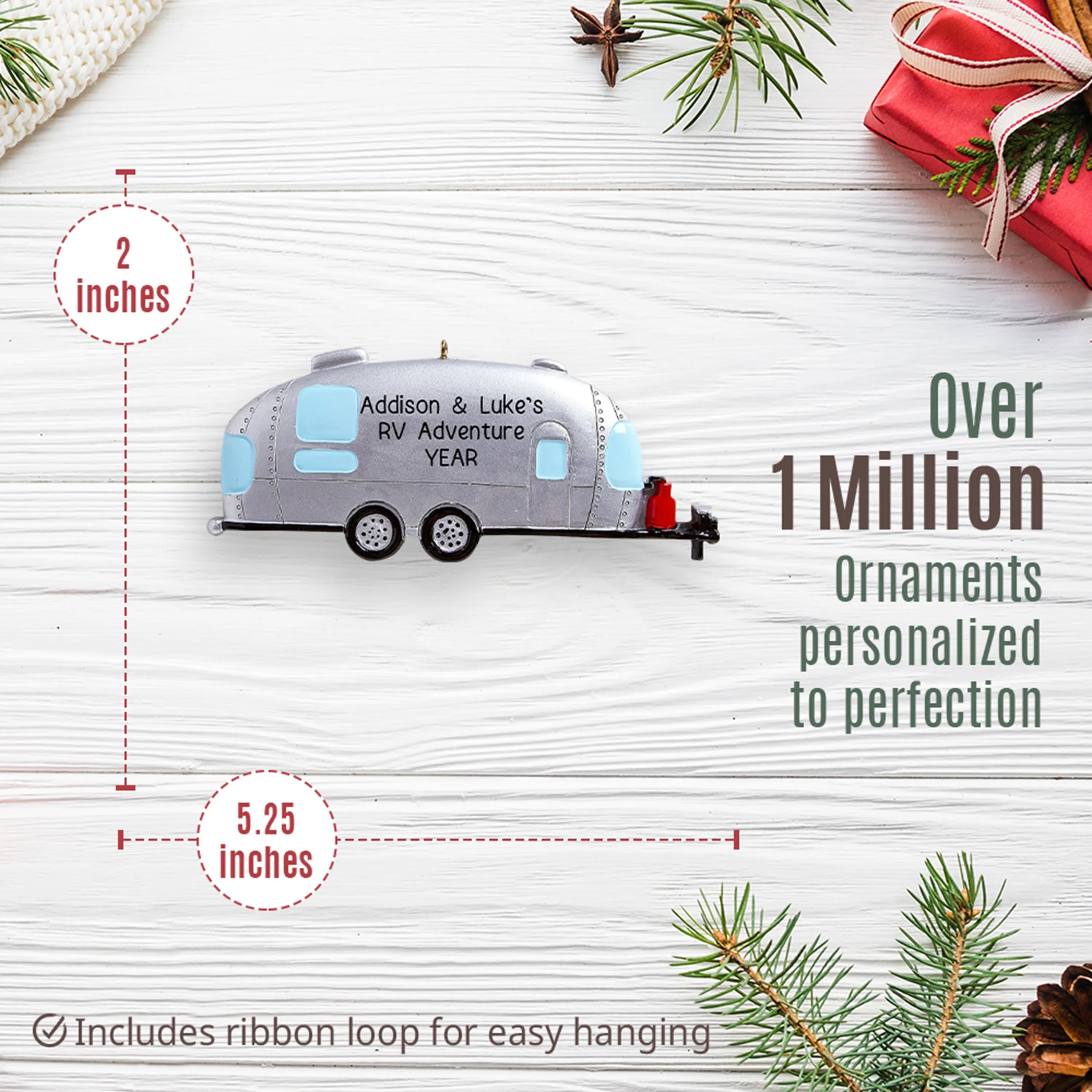 Airstream Camper Personalized Ornament