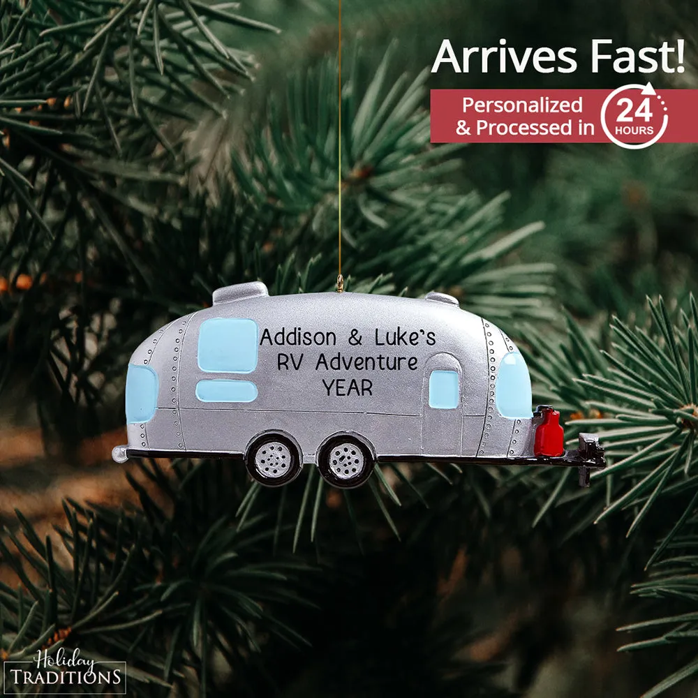 Airstream Camper Personalized Ornament