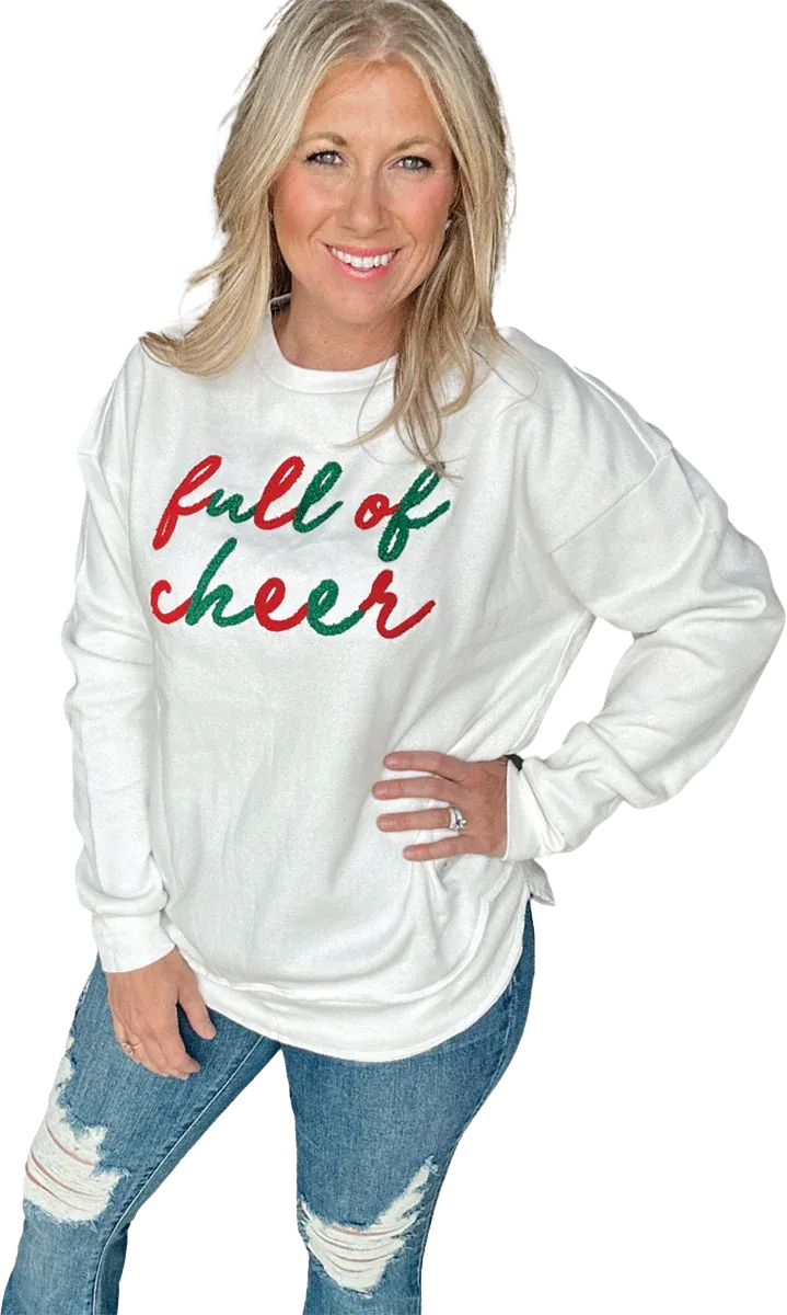 Full of Cheer Belgian Cream High Low Pullover