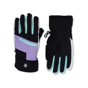 Girls Hybrid Zipper Pocket Ski Gloves ZB120