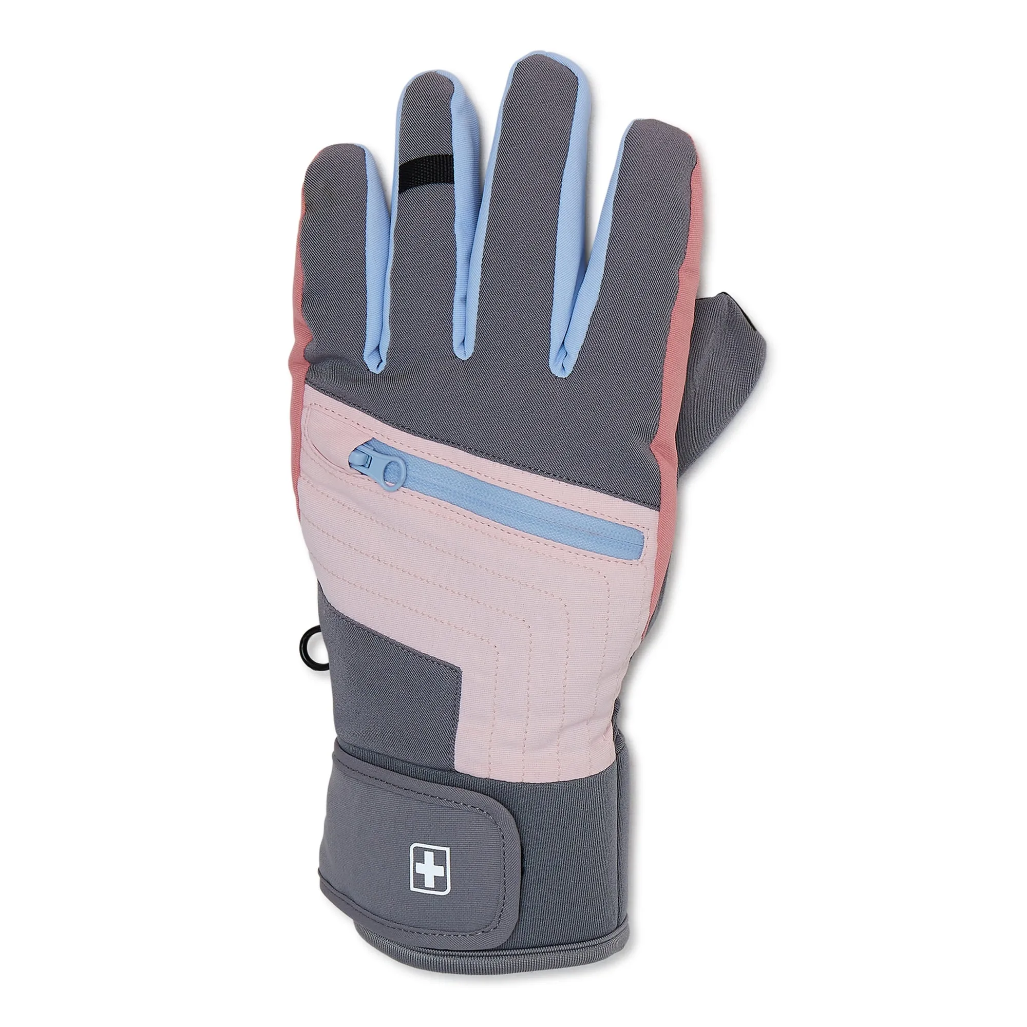 Girls Hybrid Zipper Pocket Ski Gloves ZB120