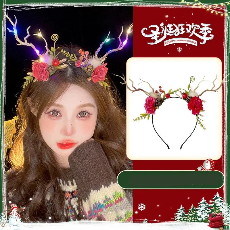 Glowing Antler Christmas Headbands