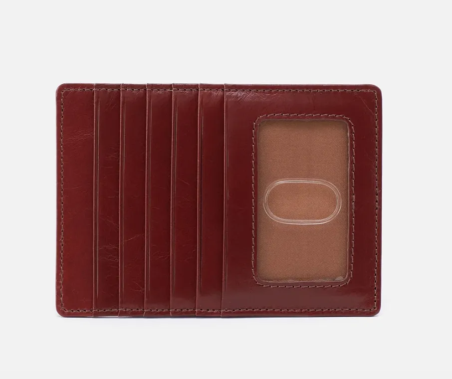 Hobo Leather Euro Slide Credit Card Wallet Various Colors
