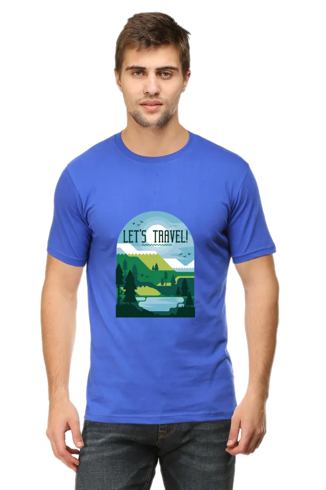 Let'S Travel Printed T-shirt for men