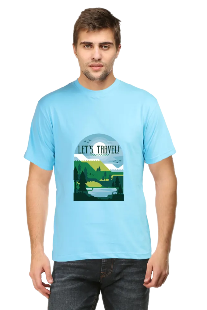 Let'S Travel Printed T-shirt for men