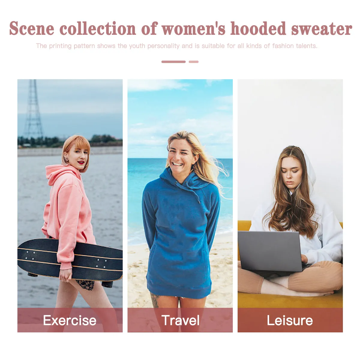 Love To Travel Hoodie Sweat Dress