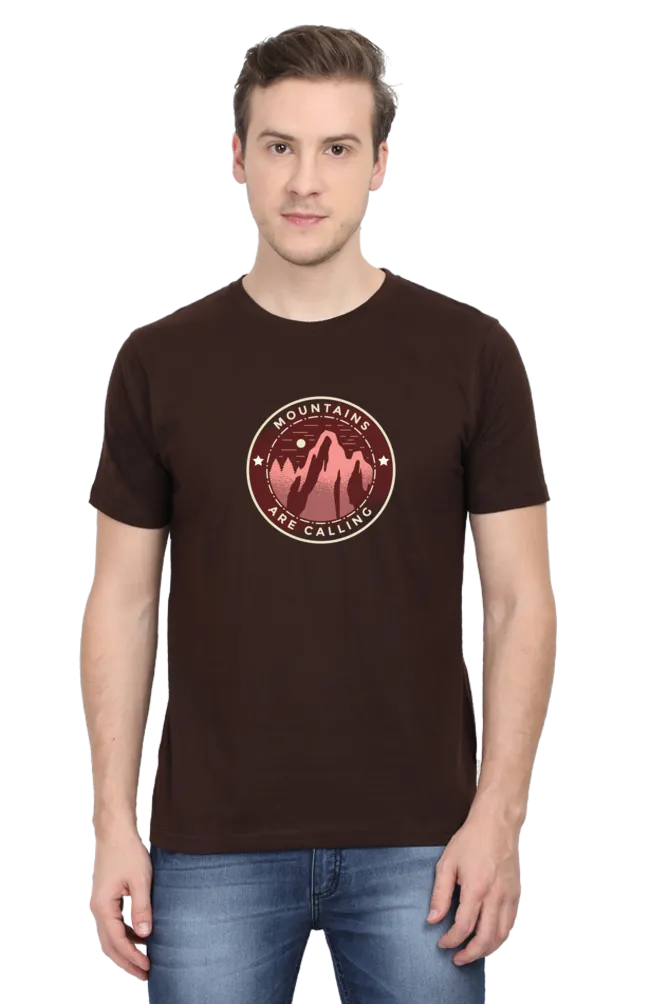 Mountains Are Calling Printed T-shirt for men