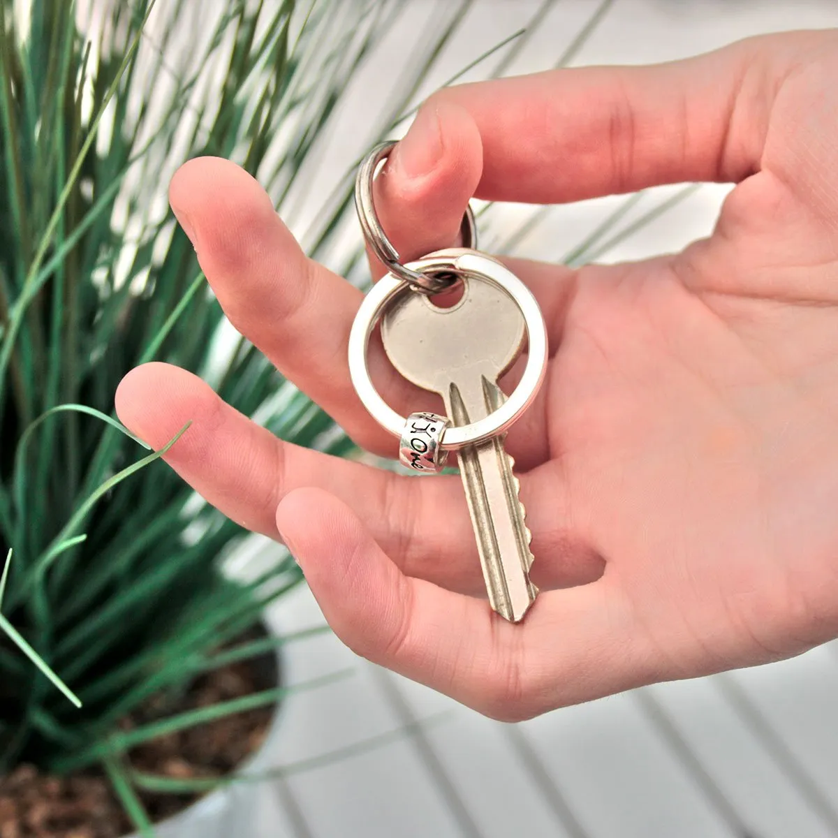 One Life, Live It! Silver Key Ring