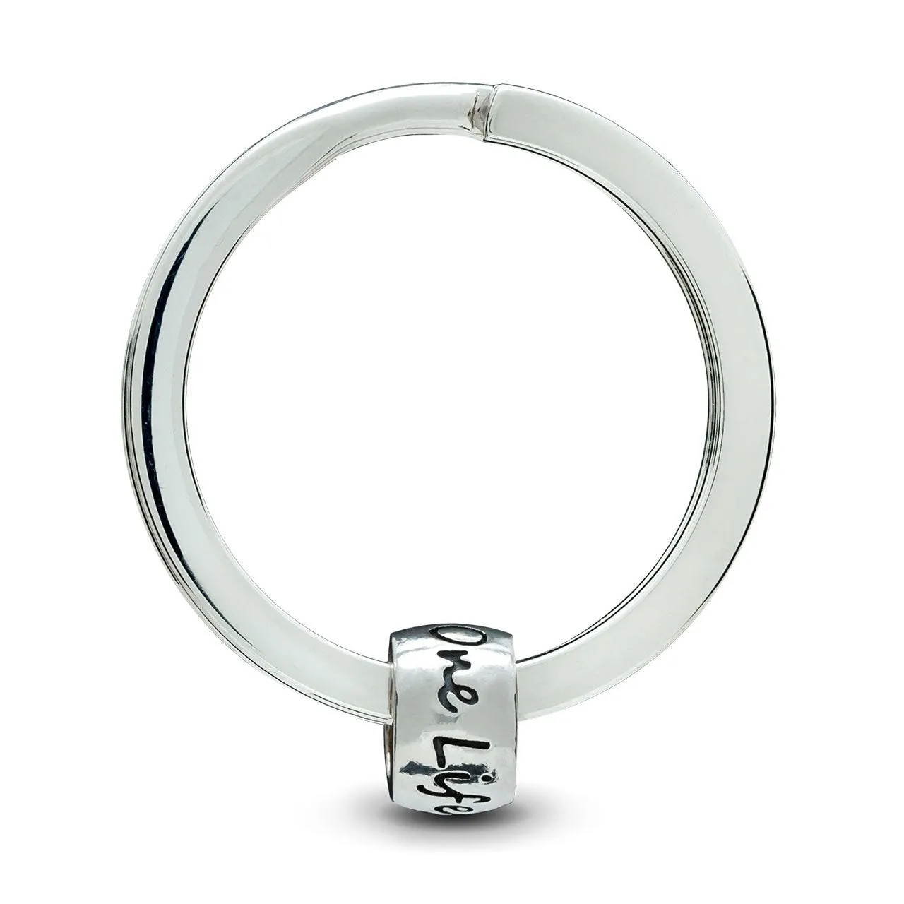 One Life, Live It! Silver Key Ring