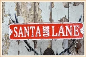 Santa Lane Sign-Holiday