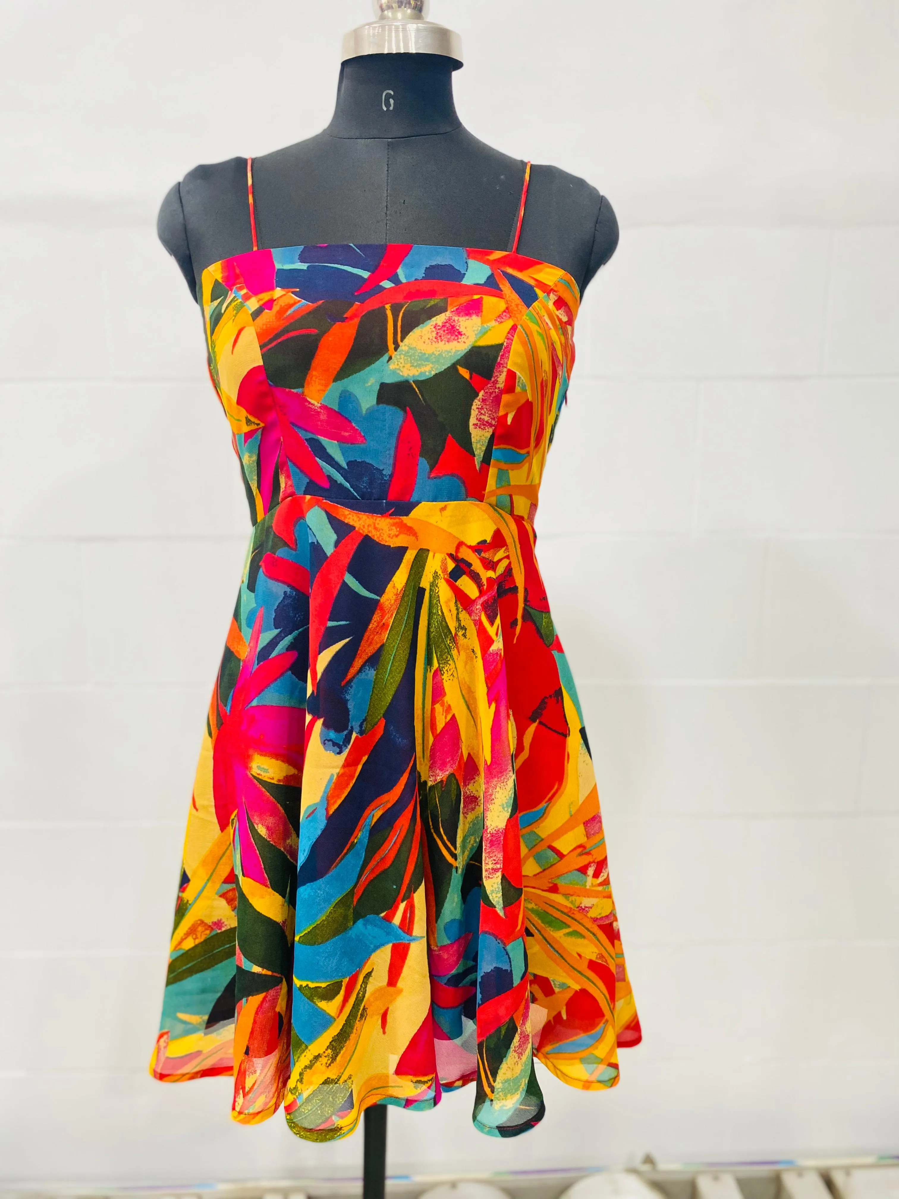 Tropical Sunset Swing Dress