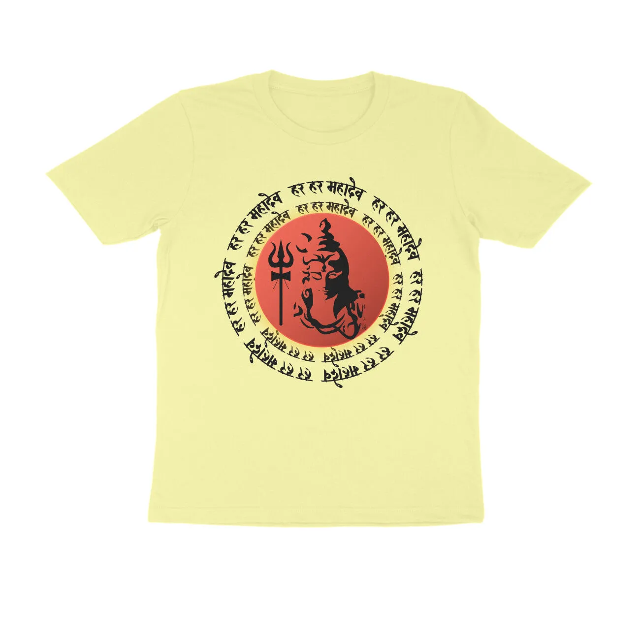 Unisex Round Neck Half Sleeve - Har Har Mahadev T-shirt