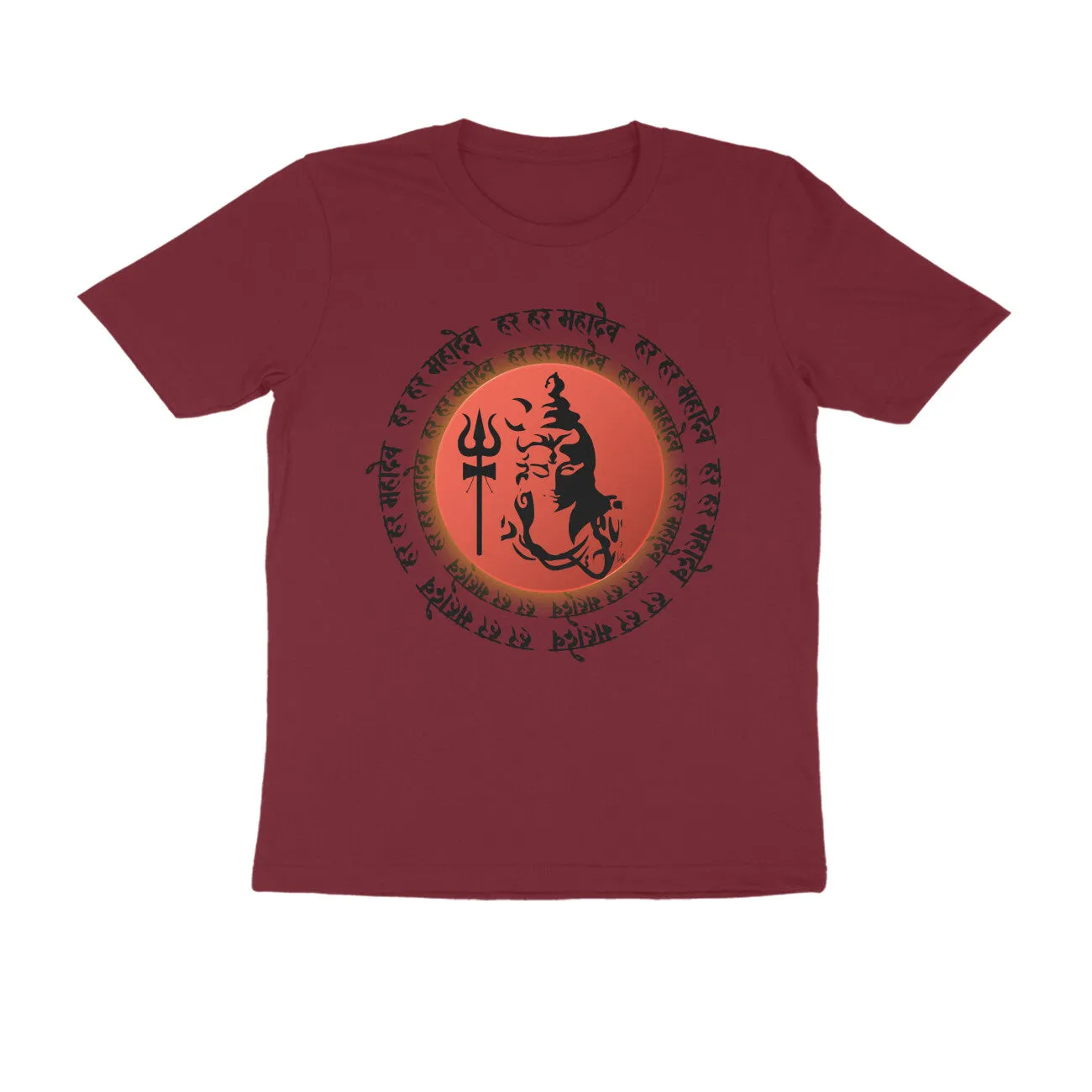 Unisex Round Neck Half Sleeve - Har Har Mahadev T-shirt