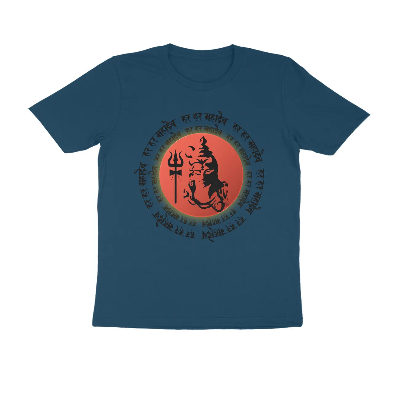 Unisex Round Neck Half Sleeve - Har Har Mahadev T-shirt