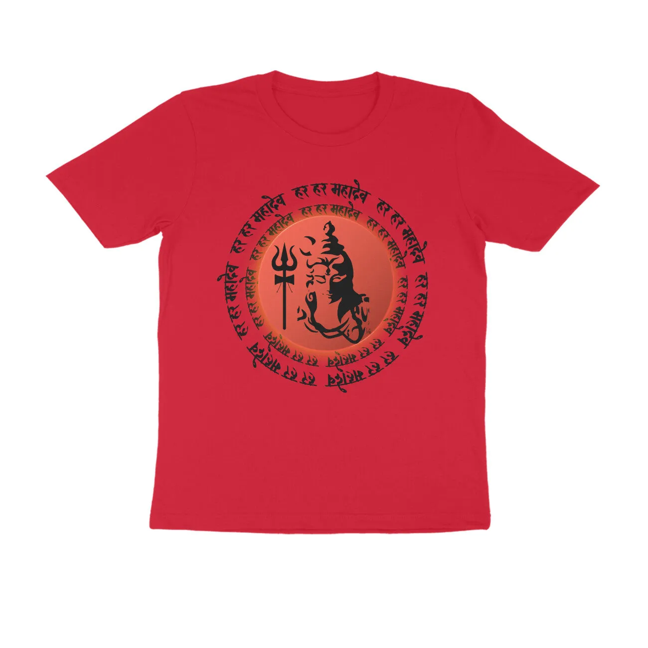 Unisex Round Neck Half Sleeve - Har Har Mahadev T-shirt
