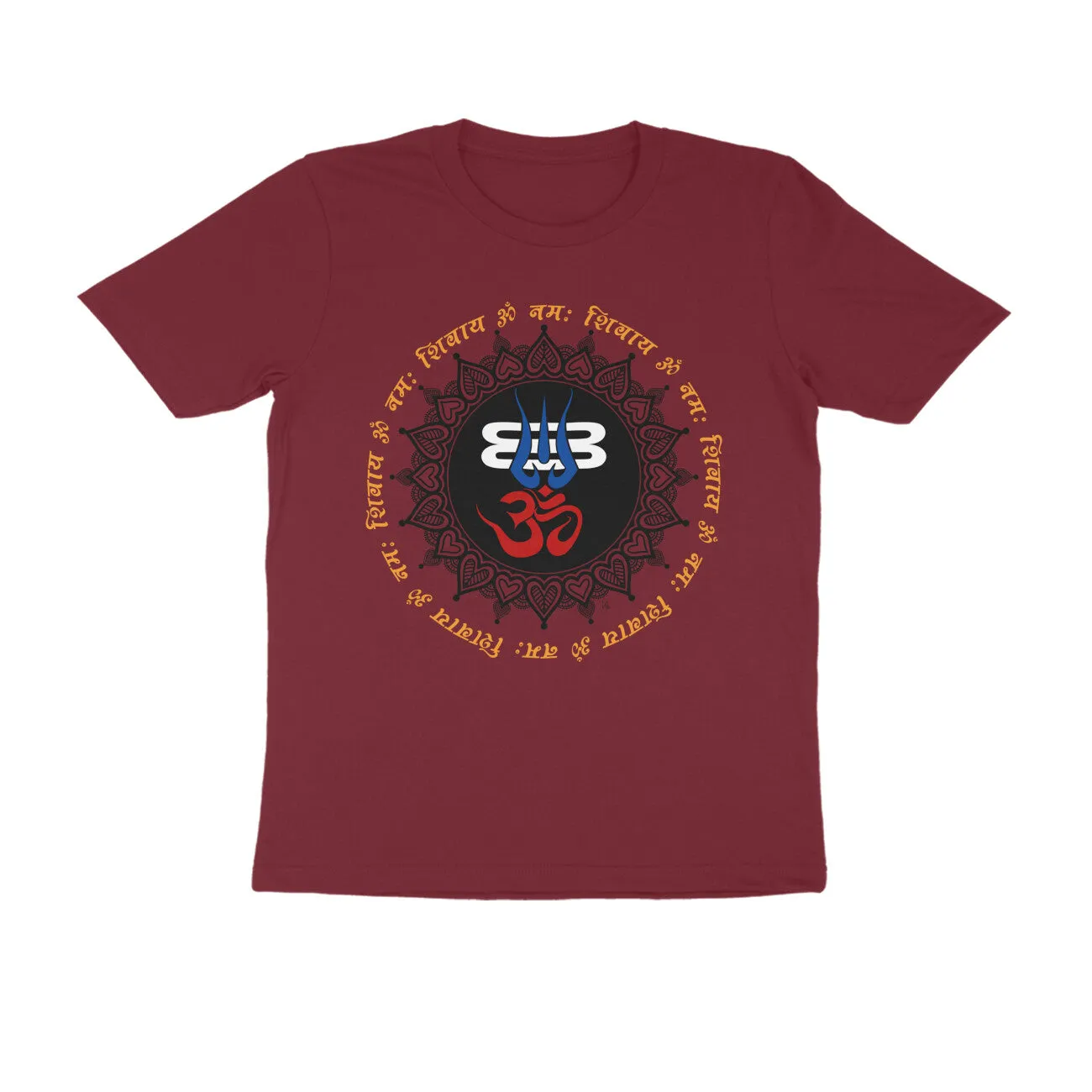 Unisex Round Neck Half Sleeve - Shiva Devotee T-shirt