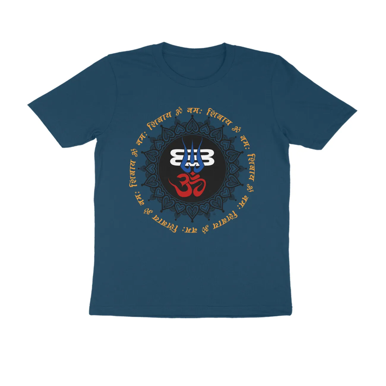Unisex Round Neck Half Sleeve - Shiva Devotee T-shirt