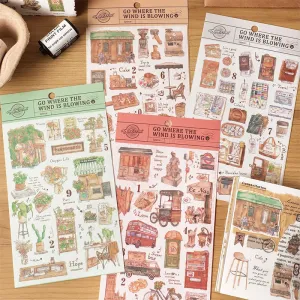 Vintage Travel Washi Decoration Sticker